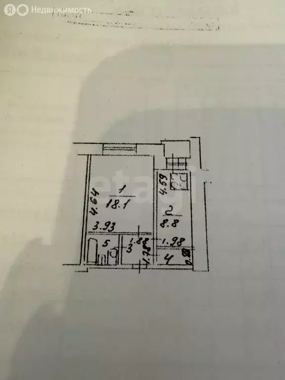 1-комнатная квартира: Казань, улица Побежимова, 53 (35.4 м) - Фото 1