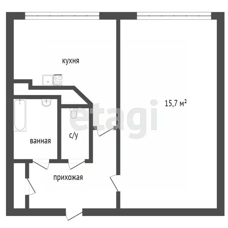 1-к кв. Санкт-Петербург Народная ул., 5 (30.2 м) - Фото 2