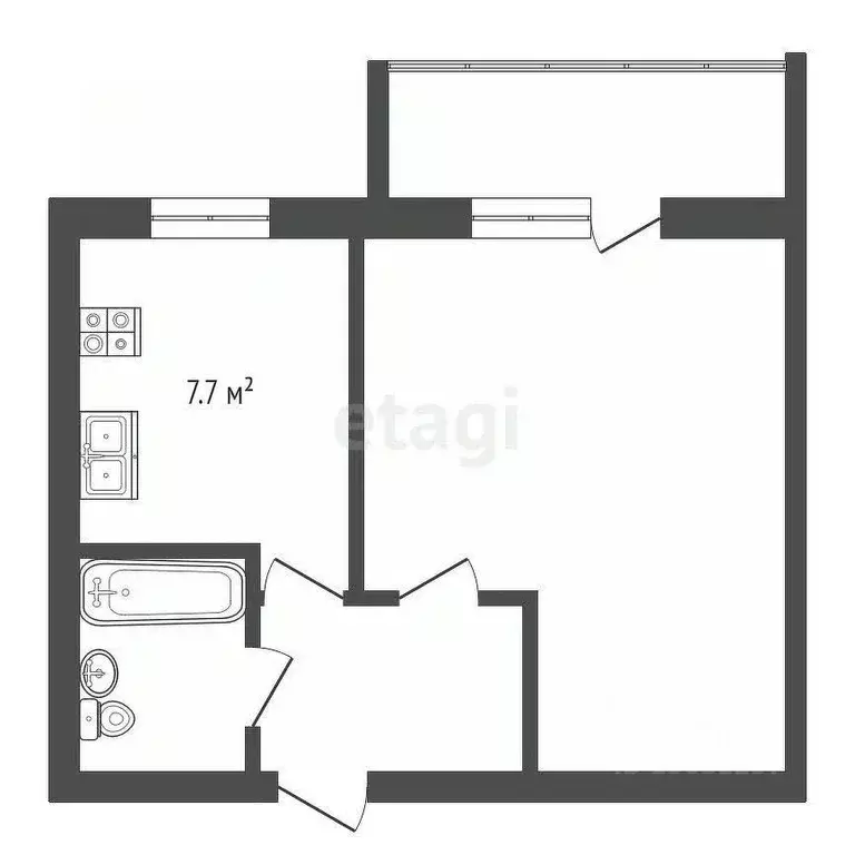 1-к кв. Коми, Усинск Приполярная ул., 6А (31.7 м) - Фото 1