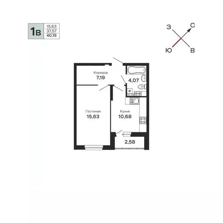 1-к кв. Свердловская область, Екатеринбург ул. Очеретина, 16 (40.15 м) - Фото 0