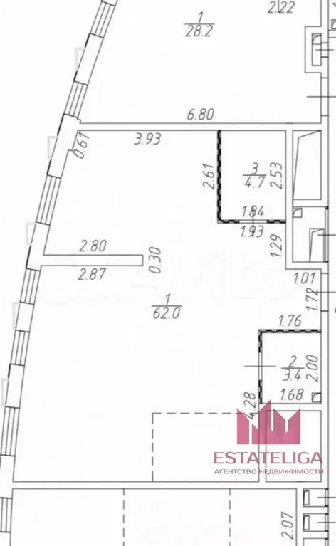 2-к. квартира, 71 м, 3/31 эт. - Фото 0