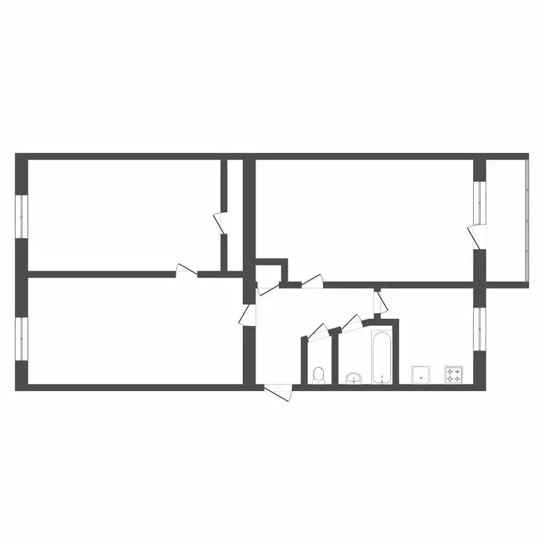 3-комнатная квартира: Тюмень, улица Фурманова, 4 (59.2 м) - Фото 0