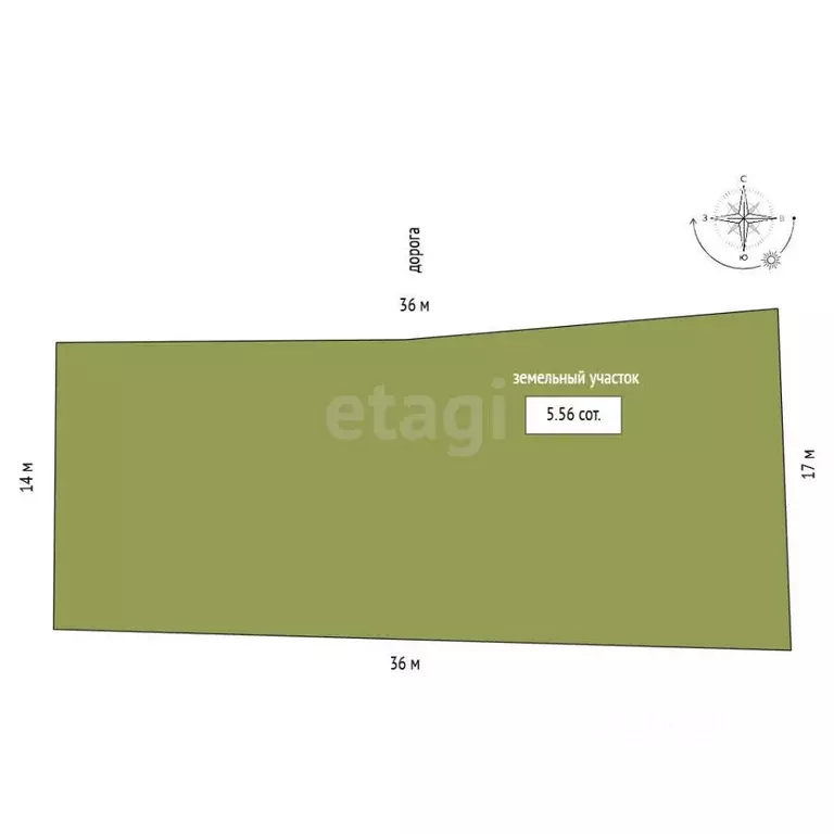 Участок в Тюменская область, Тюмень Почтовая ул., 28 (5.56 сот.) - Фото 1