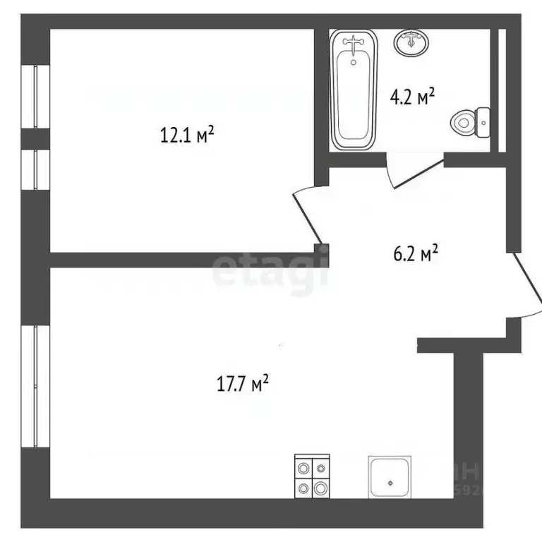 1-к кв. Ярославская область, Ярославль ул. Академика Колмогорова, 26к2 ... - Фото 2