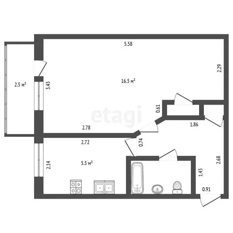1-комнатная квартира: Павловск, Гуммолосаровская улица, 7 (29.9 м) - Фото 1