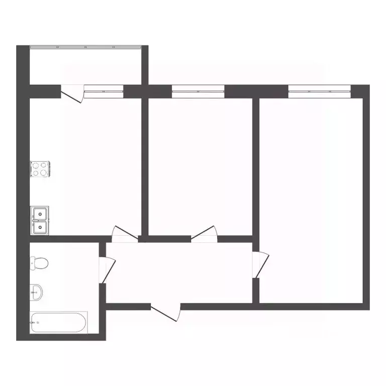 2-к кв. Тюменская область, Тюмень ул. Червишевский Тракт, 47к2 (52.4 ... - Фото 1