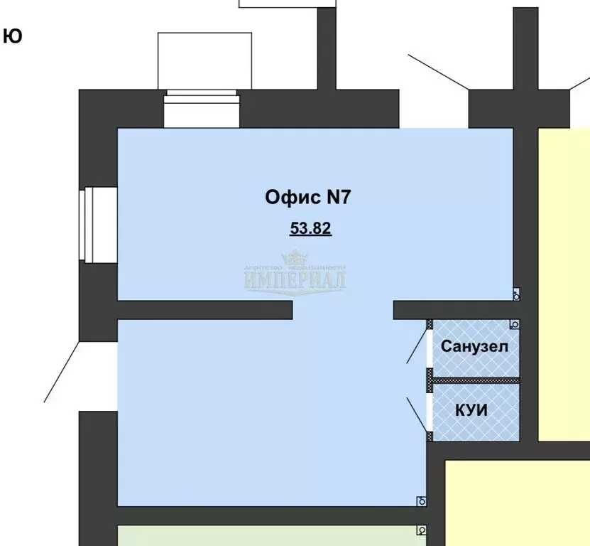 Помещение свободного назначения (53.82 м) - Фото 1