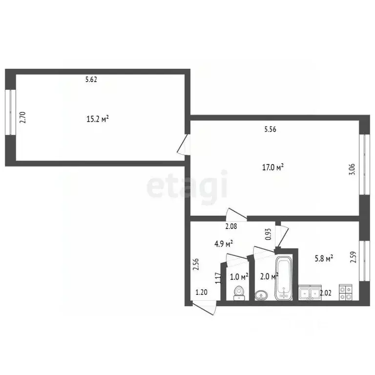2-к кв. Забайкальский край, Чита Баргузинская ул., 36 (45.9 м) - Фото 2