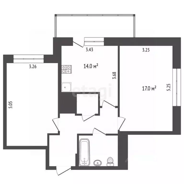 2-к кв. Ханты-Мансийский АО, Сургут ул. Семена Билецкого, 7 (60.0 м) - Фото 2