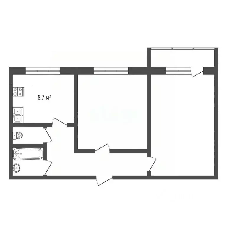 2-к кв. Свердловская область, Первоуральск ул. Трубников, 42 (50.5 м) - Фото 2