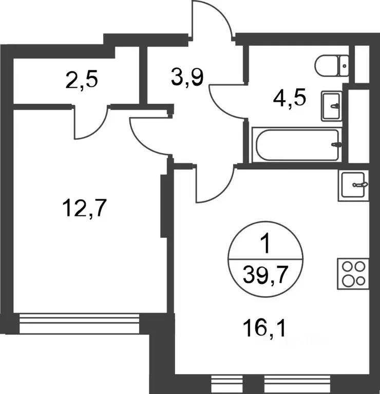 1-к кв. Москва Переделкино Ближнее мкр, 17-й кв-л, к2 (39.7 м) - Фото 0