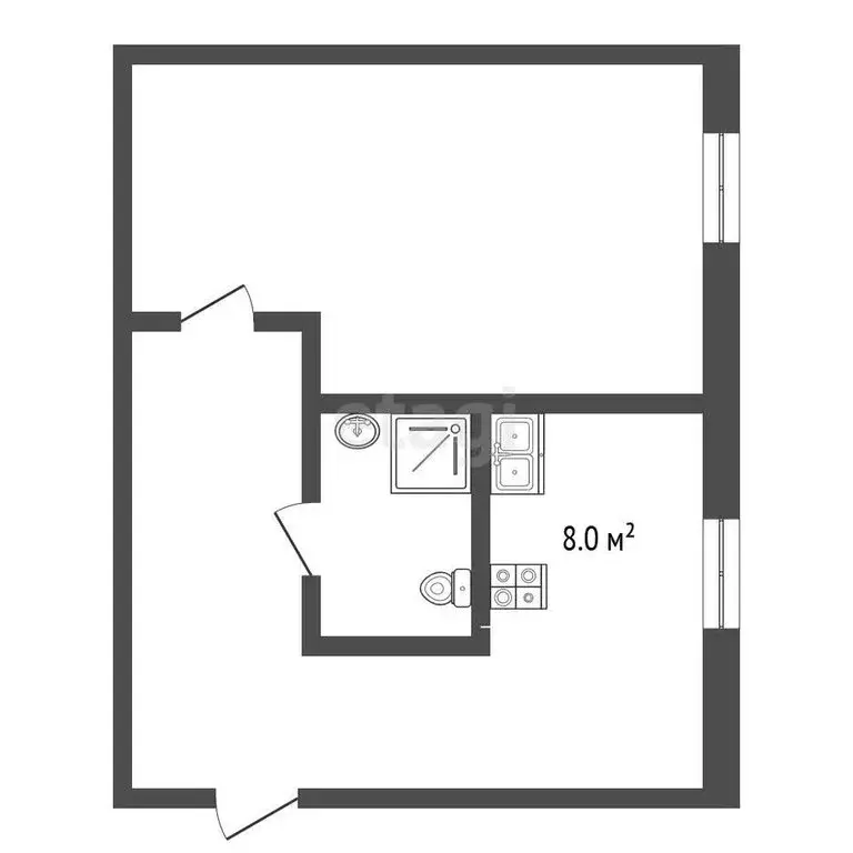 1-комнатная квартира: Тамбов, улица Новикова-Прибоя, 38 (30.9 м) - Фото 0