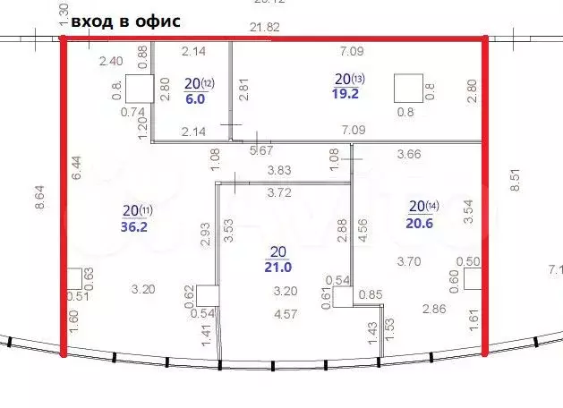 Офис 103 м на 43 этаже - Фото 0