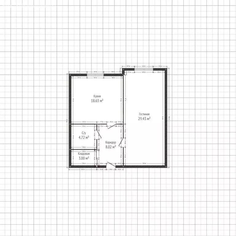 1-комнатная квартира: Каспийск, улица Кирова, 68А (66 м) - Фото 1