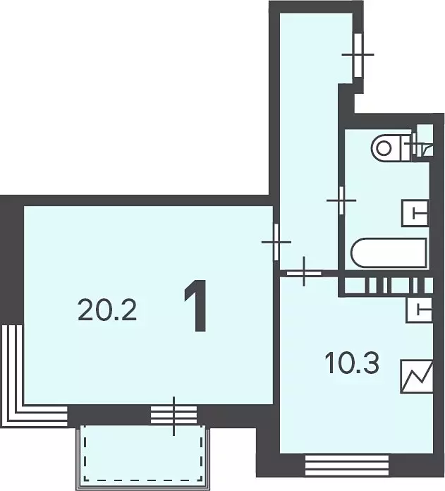 Продаётся 1-к квартира, 41.6 м - Фото 1