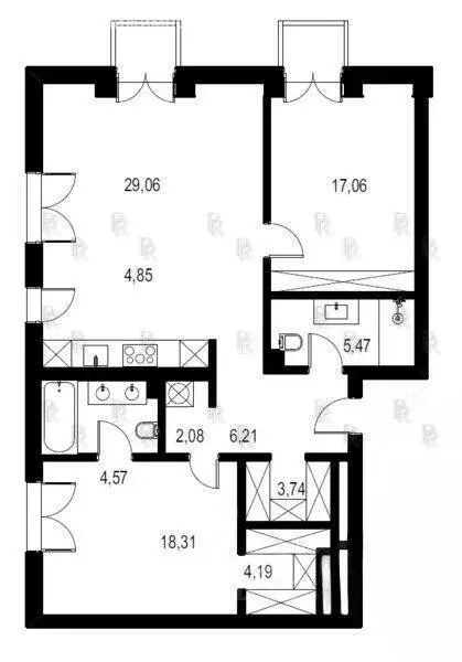 3-комнатная квартира: Москва, улица Костикова, 4к6 (100 м) - Фото 1