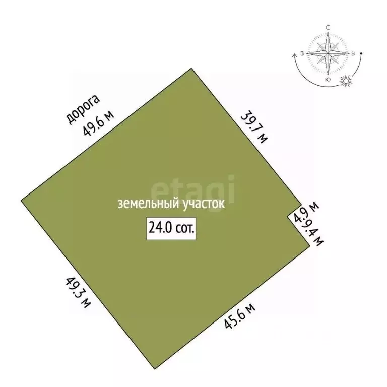 Участок в Москва № 253 кв-л, 5 (23.99 сот.) - Фото 1