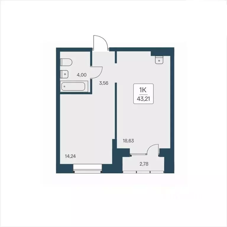1-к кв. Новосибирская область, Новосибирск ул. Дуси Ковальчук, 385 ... - Фото 1