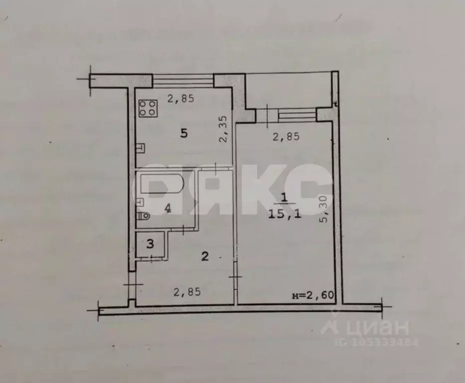1-к кв. Волгоградская область, Волгоград Семь Ветров мкр, ул. ... - Фото 2