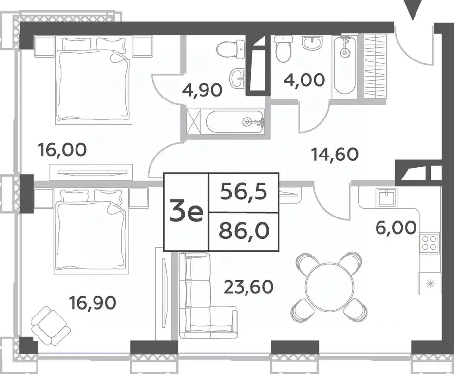 3-к кв. Москва просп. Генерала Дорохова, 49 (86.0 м) - Фото 1