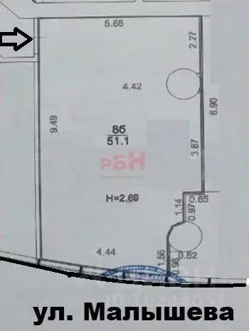 Офис в Свердловская область, Екатеринбург ул. Малышева, 51 (51 м) - Фото 2