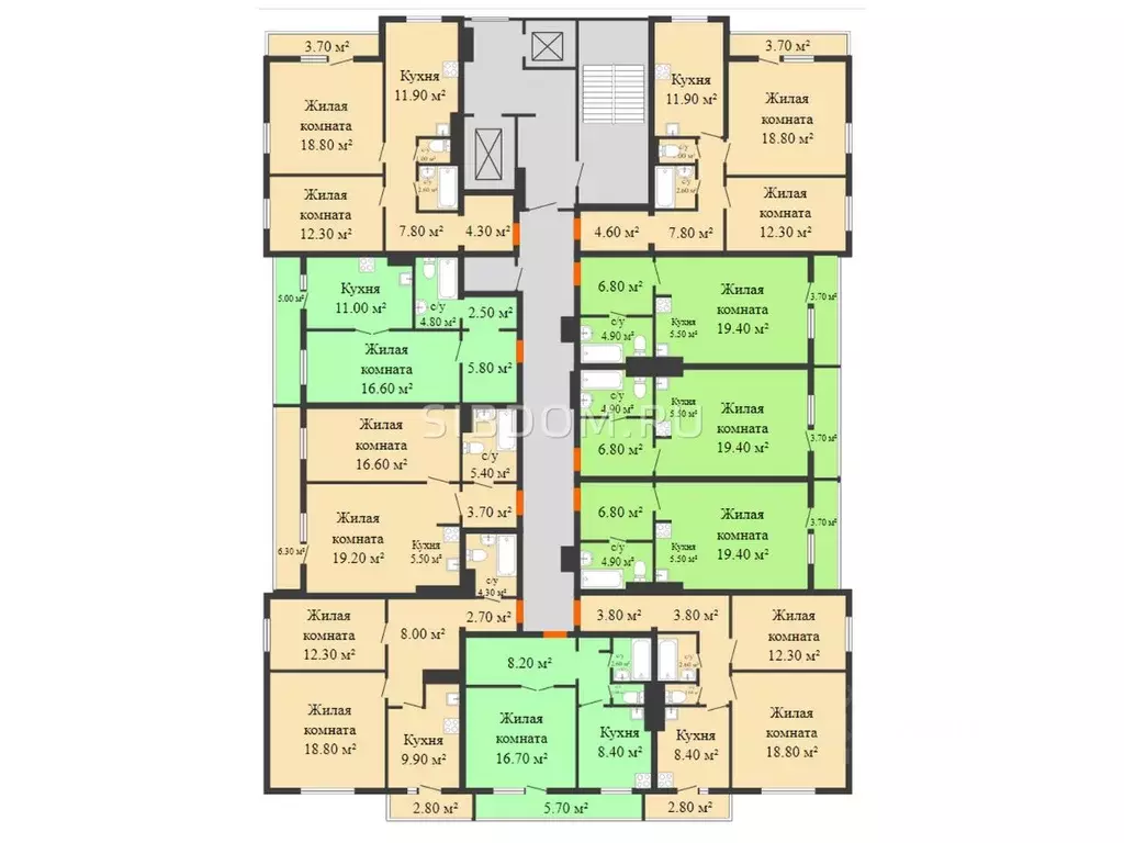 Студия Красноярский край, Красноярск ул. Спандаряна, 1 (36.9 м) - Фото 2