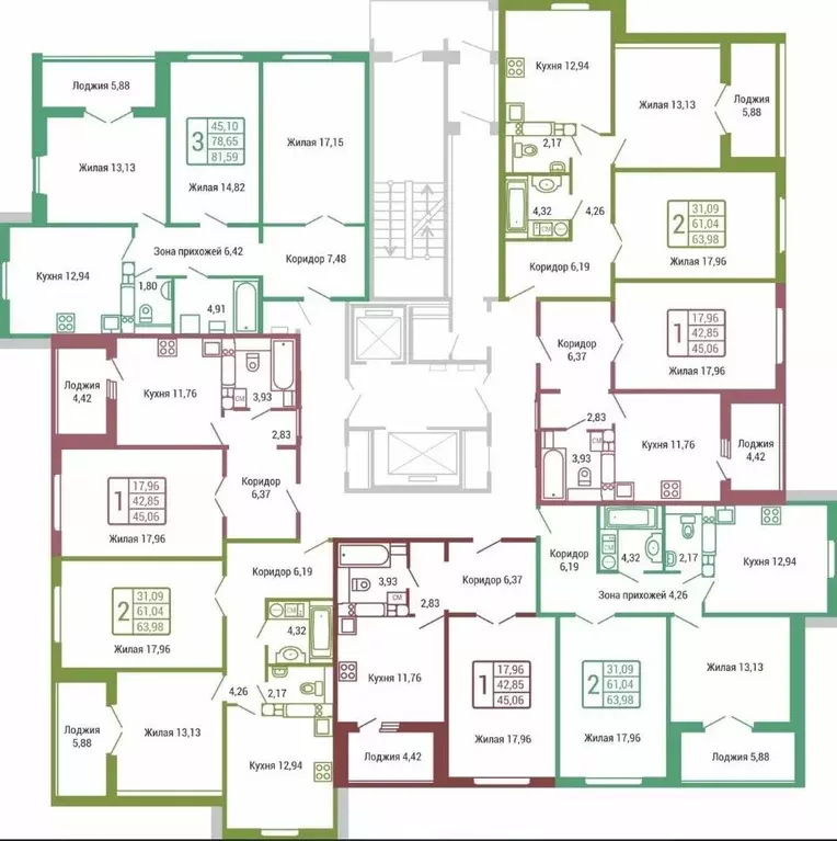 1-к кв. Калужская область, Обнинск ул. Табулевича, 5/2 (45.06 м) - Фото 2
