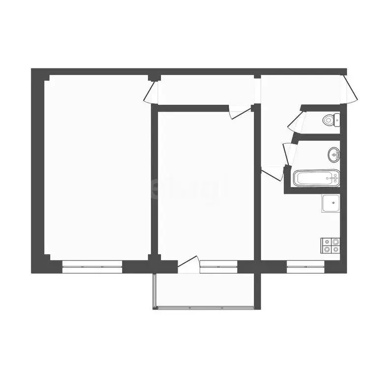 2-комнатная квартира: Иркутск, Космический проезд, 1/2 (57.6 м) - Фото 1