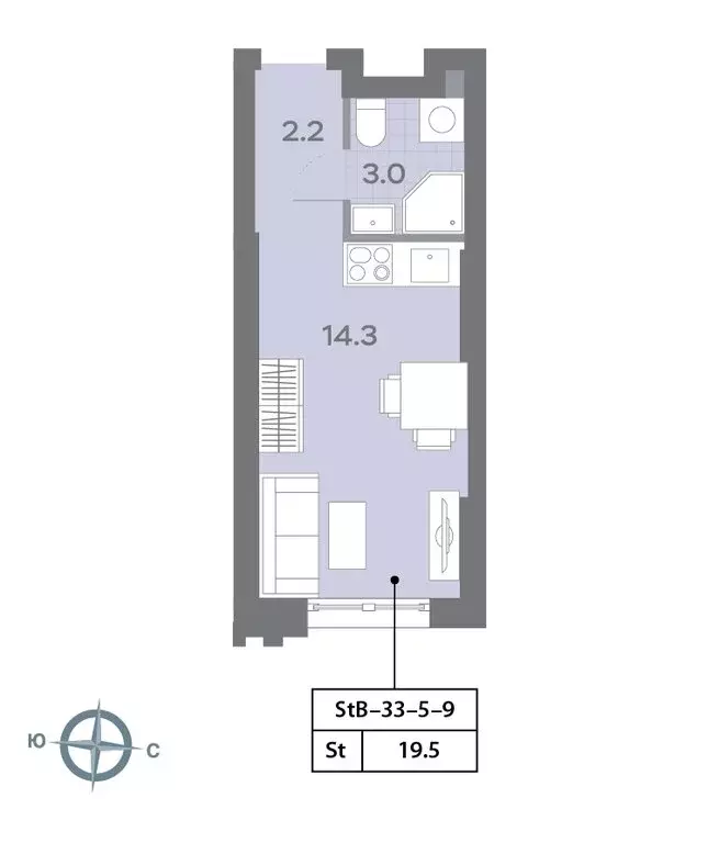 Квартира-студия: Москва, Ильменский проезд, 4к1 (19.5 м) - Фото 1