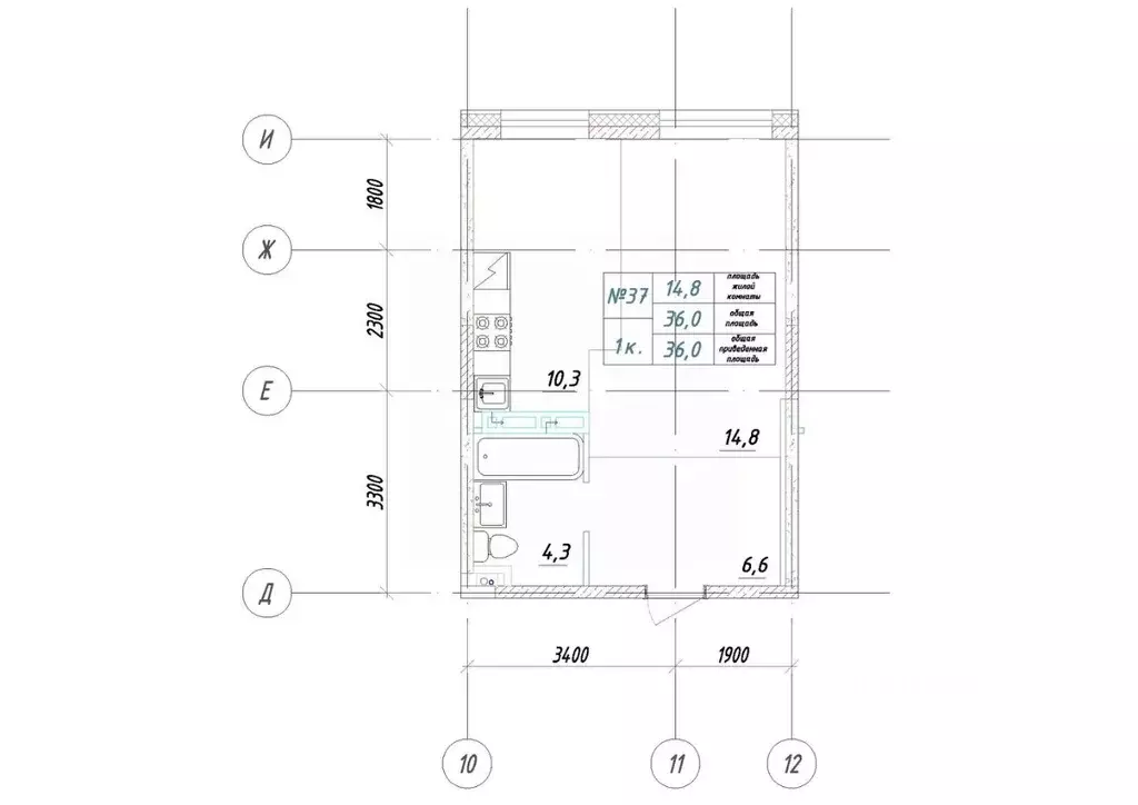 1-к кв. Приморский край, Большой Камень ул. Ленина, 14 (36.0 м) - Фото 1
