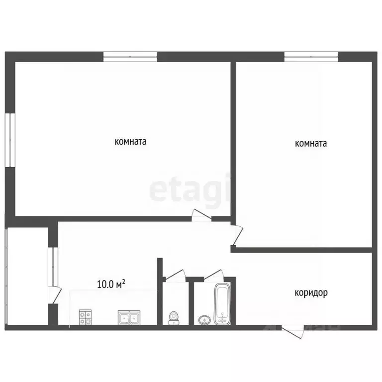 2-к кв. Челябинская область, Челябинск Звенигородская ул., 58 (68.9 м) - Фото 2
