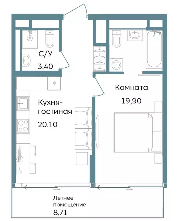 2-к кв. Крым, Саки ул. Морская (52.11 м) - Фото 1