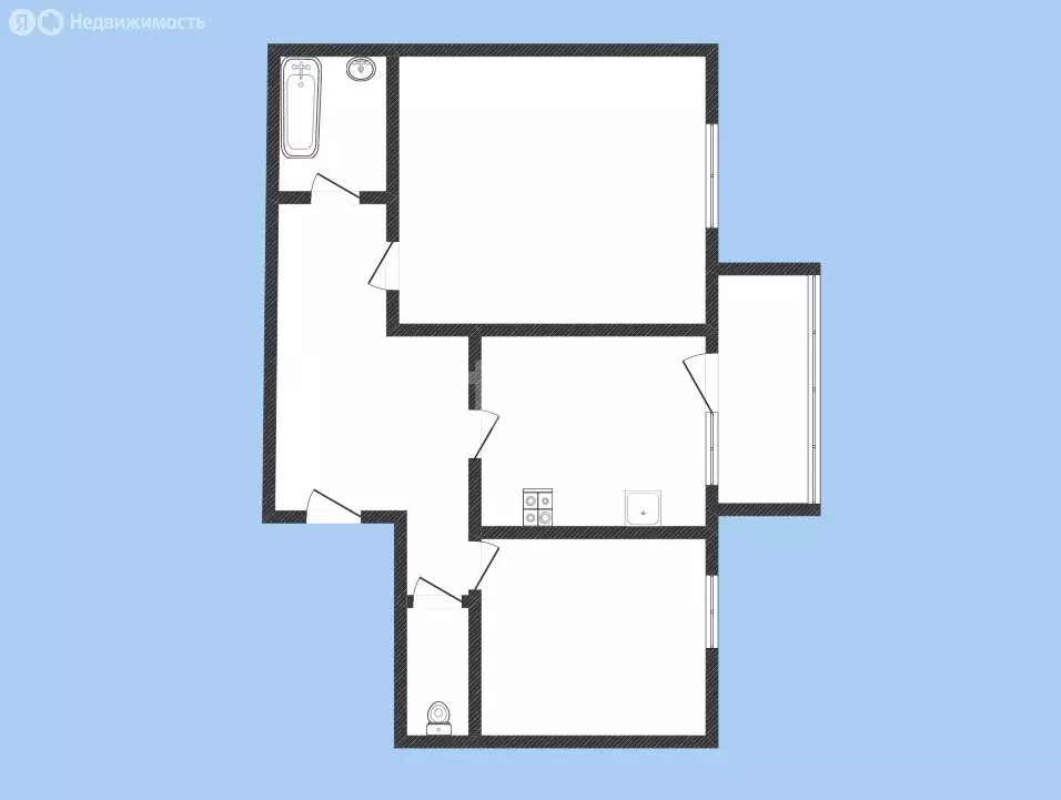 2-комнатная квартира: Черкесск, улица Свободы, 62/4 (54.4 м) - Фото 1