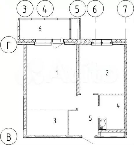 2-к. квартира, 44,5м, 11/18эт. - Фото 1