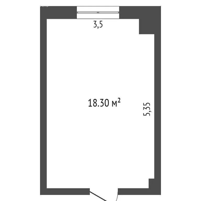 1к в -комнатной квартире (18.3 м) - Фото 1