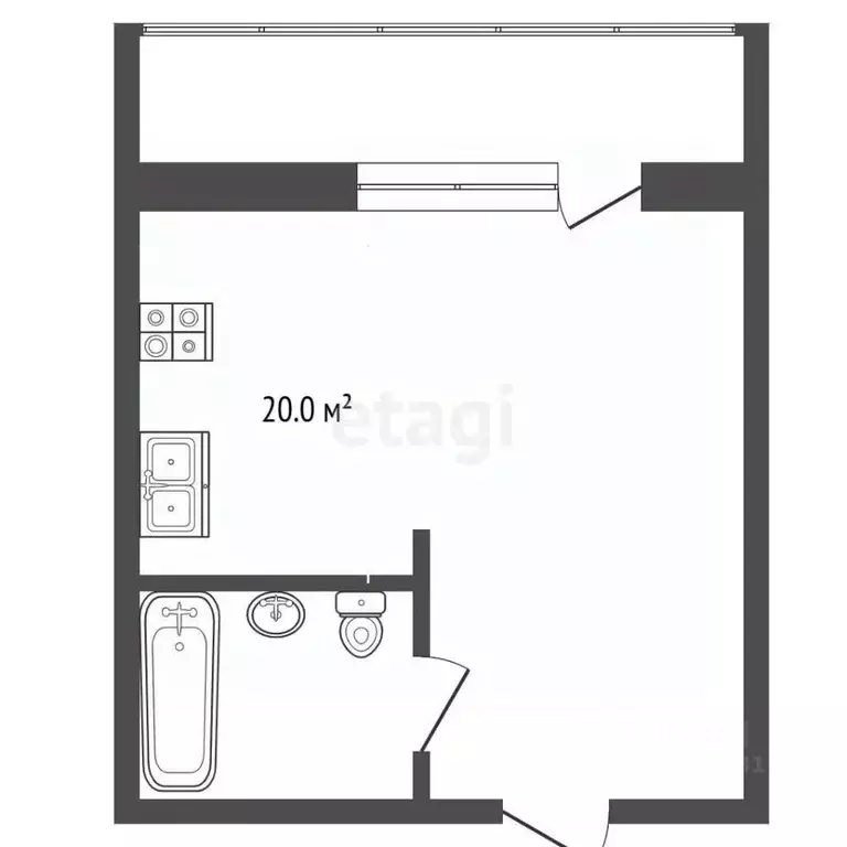 Студия Ростовская область, Ростов-на-Дону Западный мкр, ул. Жмайлова, ... - Фото 1