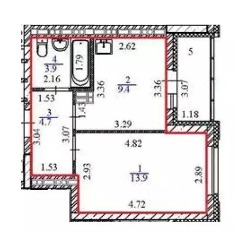 1-к кв. Свердловская область, Екатеринбург ул. Академика Парина, 38/7 ... - Фото 2