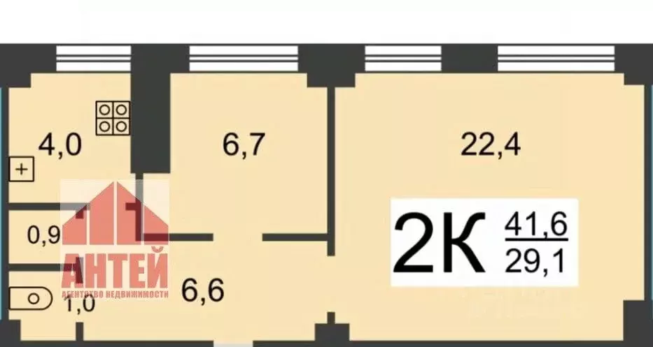 2-к кв. Нижегородская область, Нижний Новгород просп. Ильича, 17 (42.9 ... - Фото 2