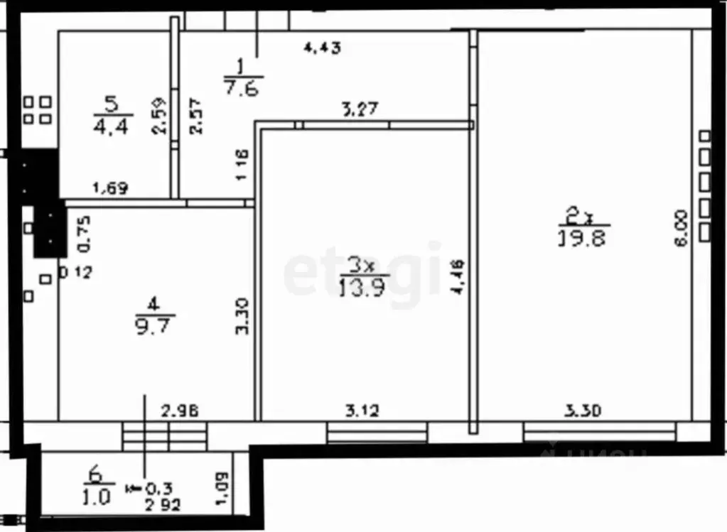2-к кв. Калининградская область, Светлогорск Балтийская ул., 15 (55.4 ... - Фото 1