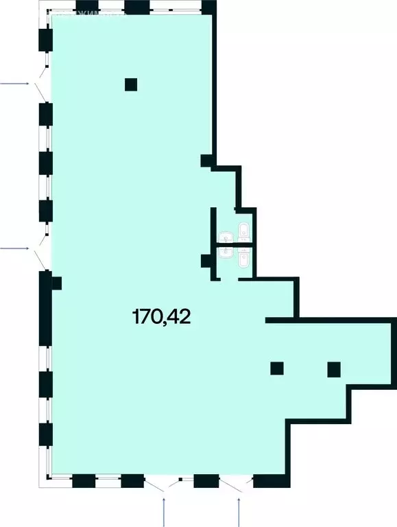 Помещение свободного назначения (170.42 м) - Фото 2