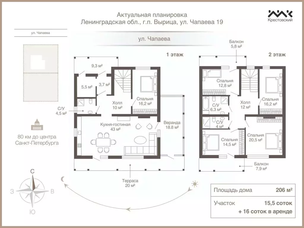 Дом в Ленинградская область, Гатчинский муниципальный округ, Вырица ... - Фото 1