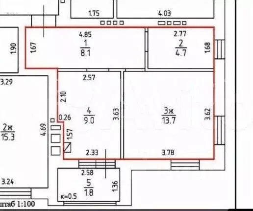 1-к кв. Калининградская область, Калининград Суздальская ул., 20к1 ... - Фото 2