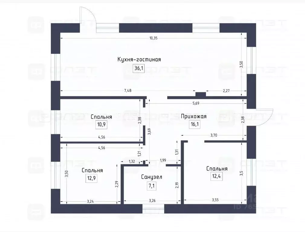 Дом в Татарстан, Зеленодольский район, Большекургузинское с/пос, с. ... - Фото 2