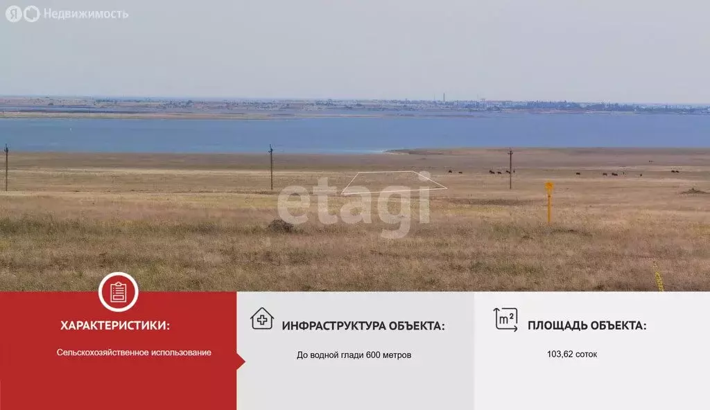 Участок в Черноморский район, Медведевское сельское поселение, село ... - Фото 1