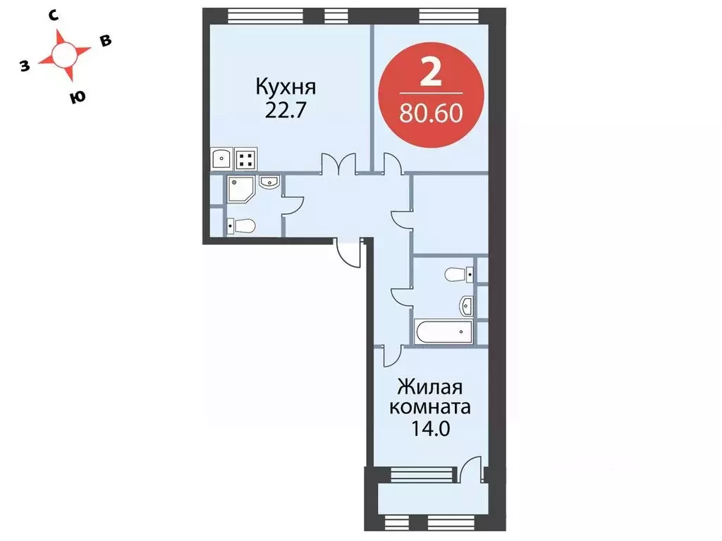 2-к кв. Московская область, Одинцовский городской округ, Заречье пгт ... - Фото 0