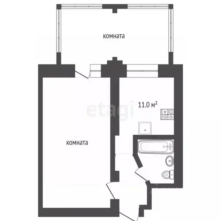 2-к кв. Крым, Ялта ул. Московская, 37 (38.0 м) - Фото 2
