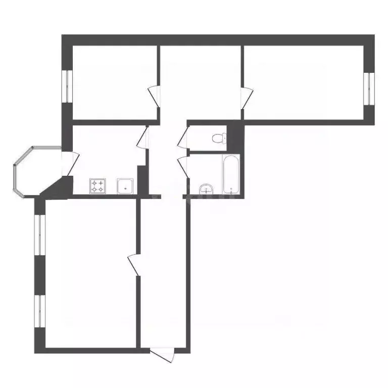 3-к кв. Тюменская область, Тюмень ул. Муравленко, 9 (75.4 м) - Фото 1