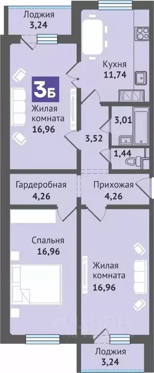 3-к кв. Марий Эл, Медведево городское поселение, Медведево пгт ул. ... - Фото 1