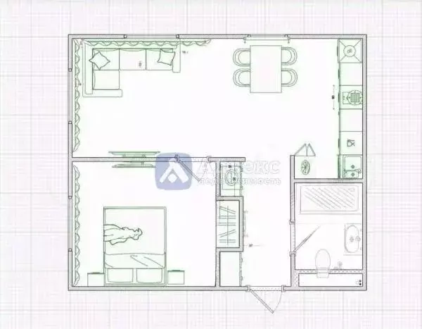 1-к кв. Тюменская область, Тюмень ул. Республики, 204к7 (46.0 м) - Фото 2