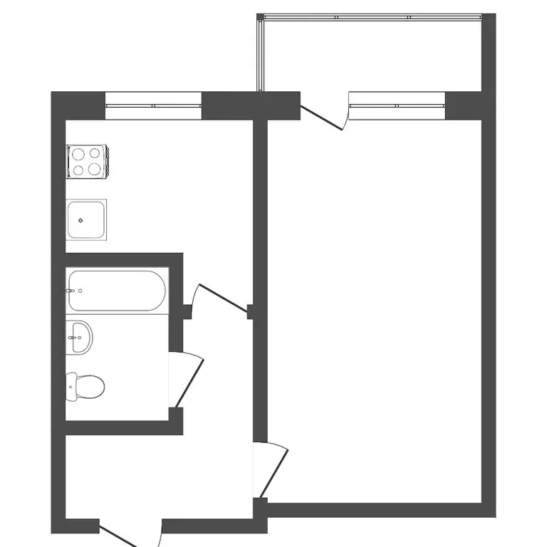 1-комнатная квартира: Пермь, Нижне-Курьинская улица, 4 (38.8 м) - Фото 0